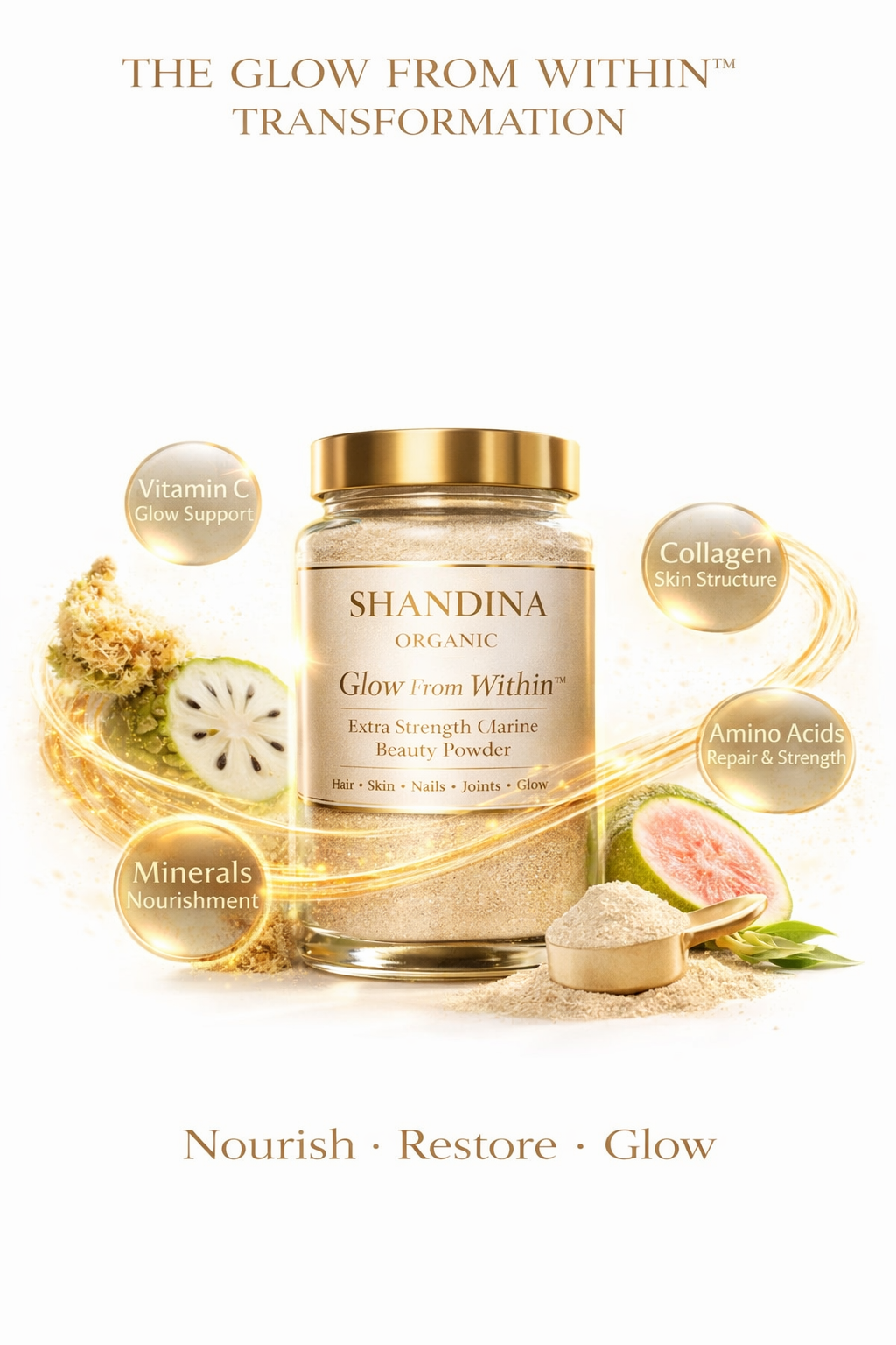 Glow From Within™ Extra Strength Marine Collagen Beauty Powder