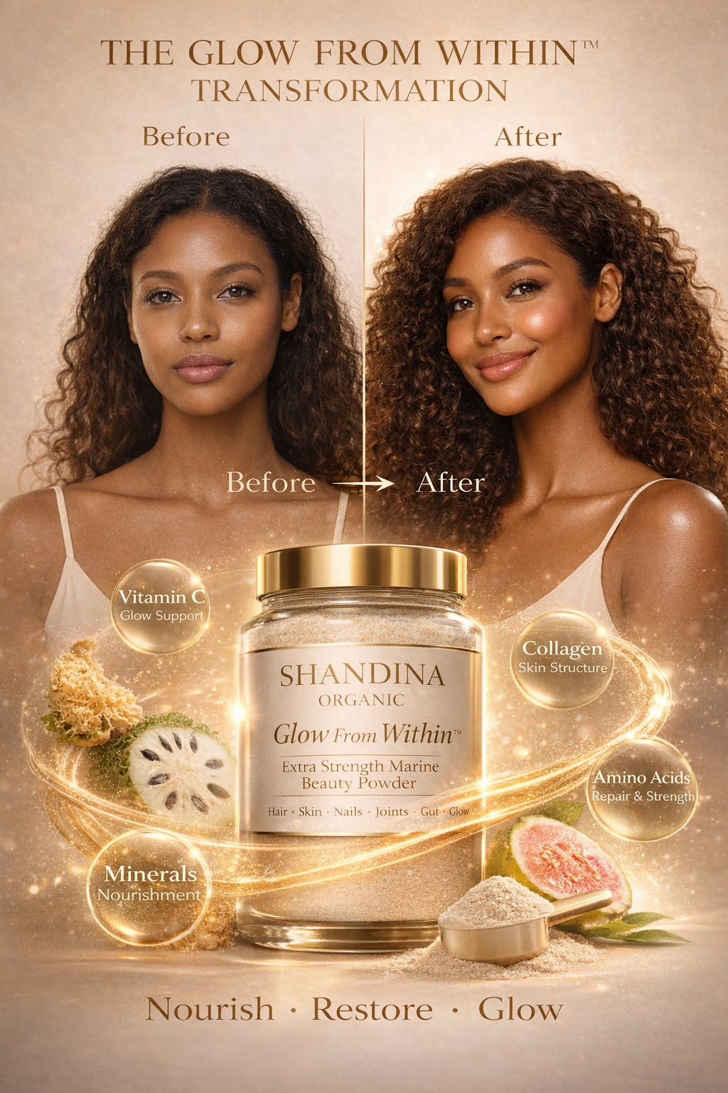 Glow From Within™ Extra Strength Marine Collagen Beauty Powder