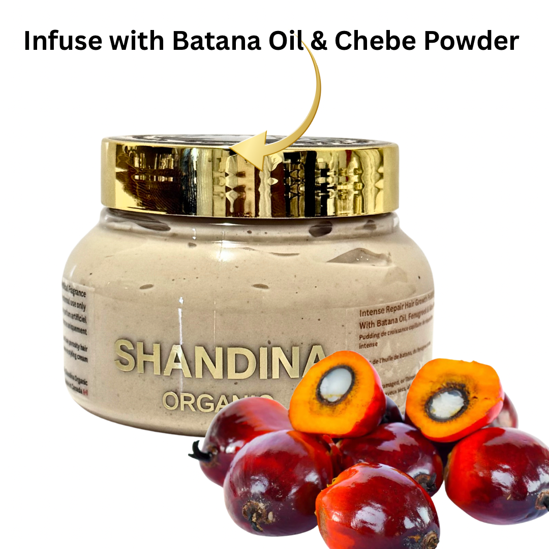 Intense Repair Hair Growth Pudding with Batana Oil, Chebe Powder, Fenugreek & Aloe