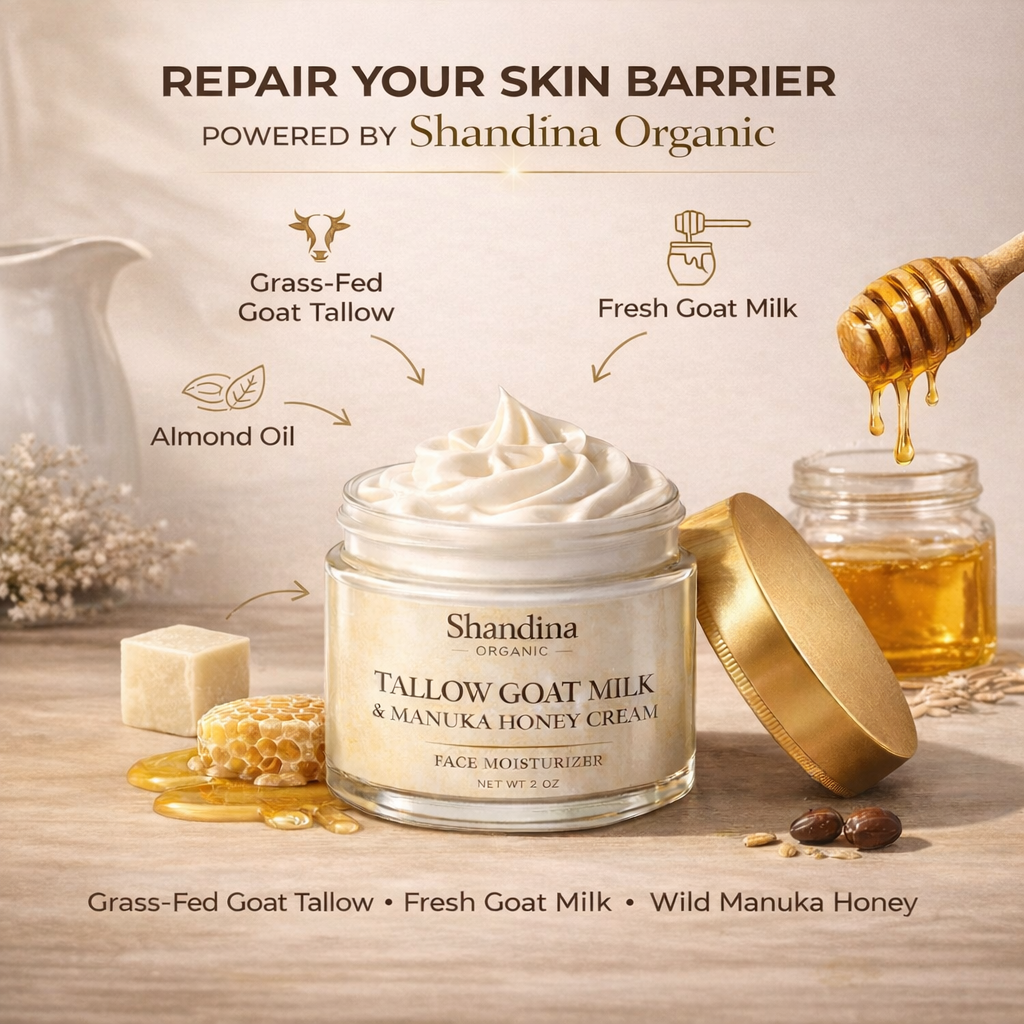 Tallow + Goat Milk Face Cream | Deeply Nourishing Moisturizer