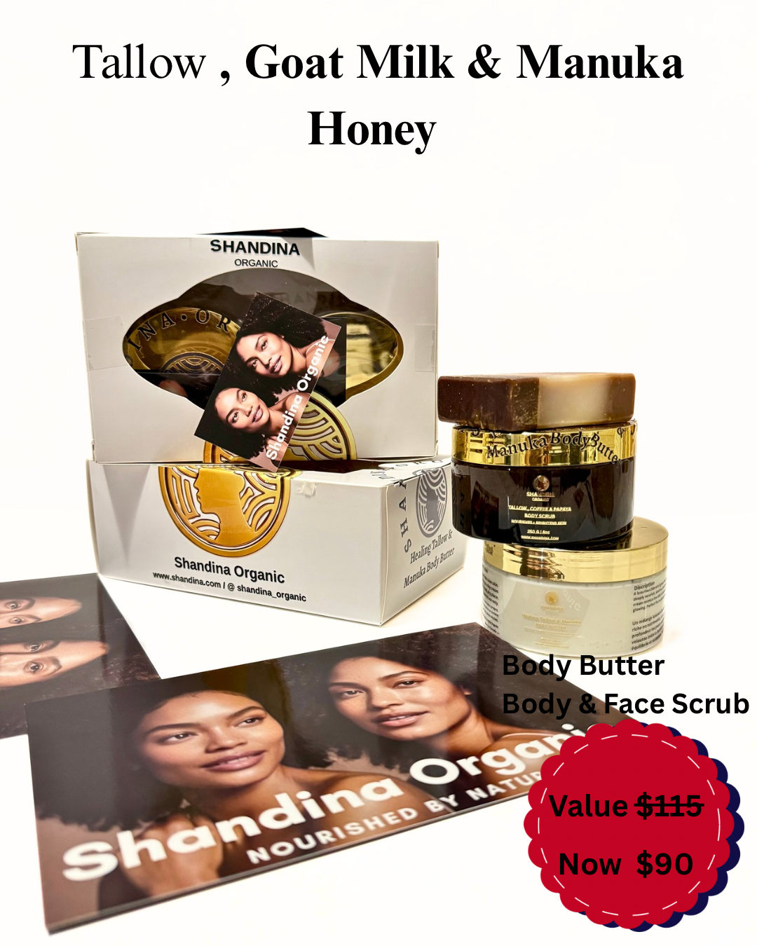 Tallow , Goat Milk And Manuka Honey Gift Set